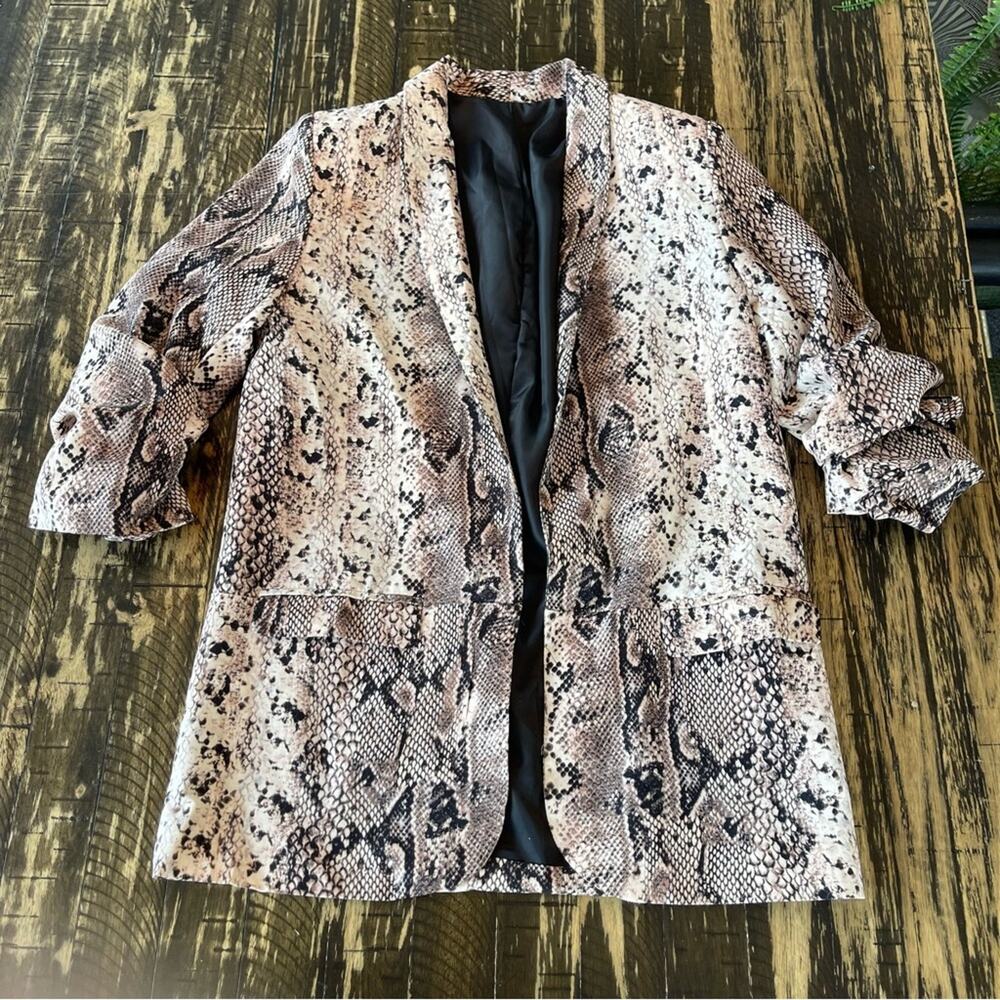 LONG - Snake Skin Oversized Long Blazer - SMALL